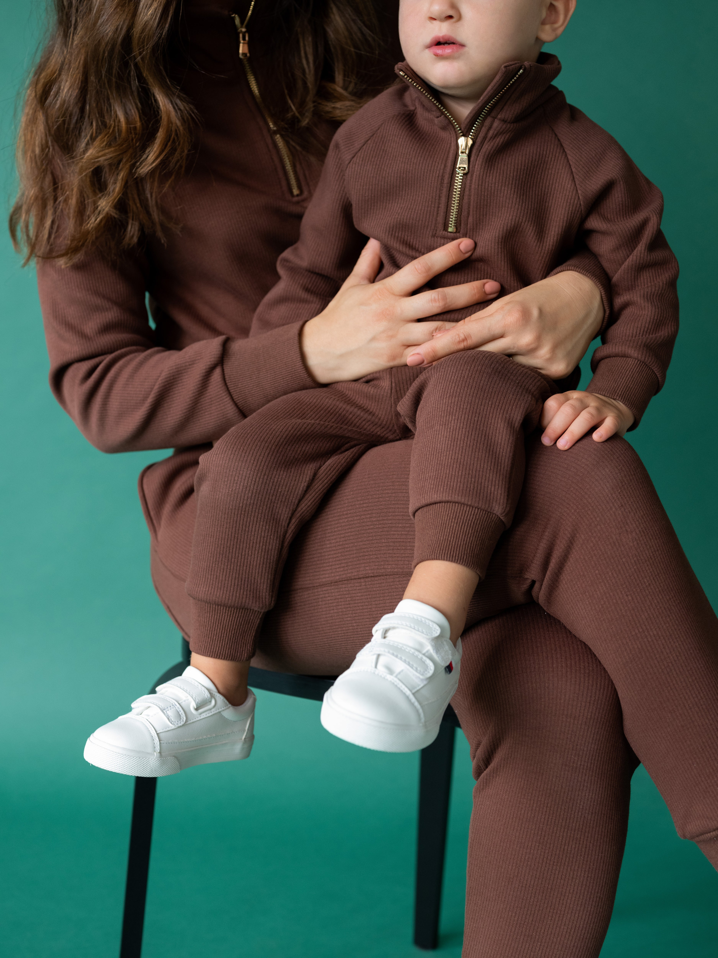 Walnut Ribbed Cotton Fleece Tracksuit Sizes 1-2Y 2-3Y 3-4Y 4-5Y 5-6Y 6-7Y 7-8Y 8-9Y