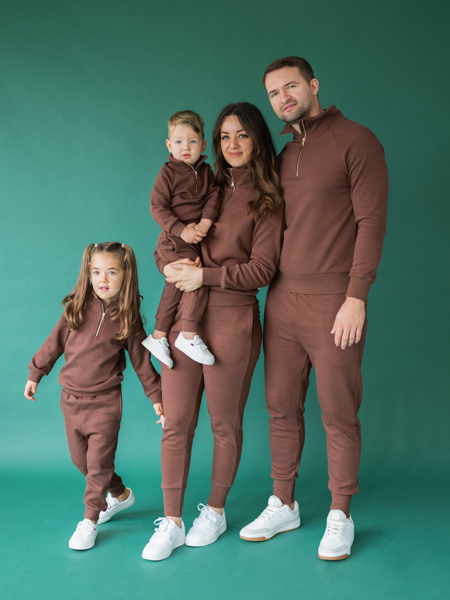 Walnut Ribbed Cotton Fleece Tracksuit Sizes 1-2Y 2-3Y 3-4Y 4-5Y 5-6Y 6-7Y 7-8Y 8-9Y