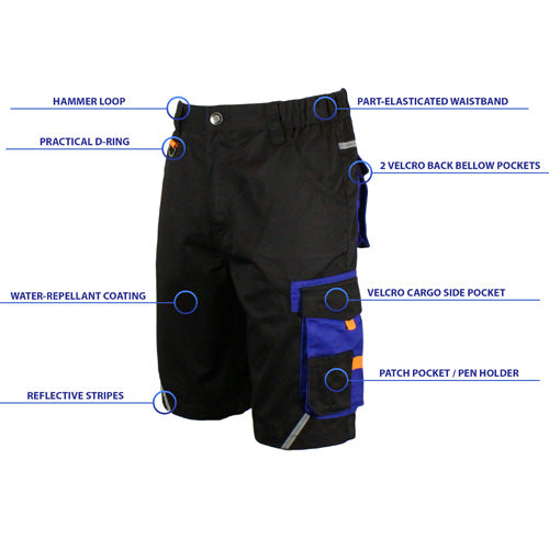 Mens DW63 CORDURA Durable Cargo Pro Work Shorts Sizes: M (32"-34"), L (36"-38"), XL (40")