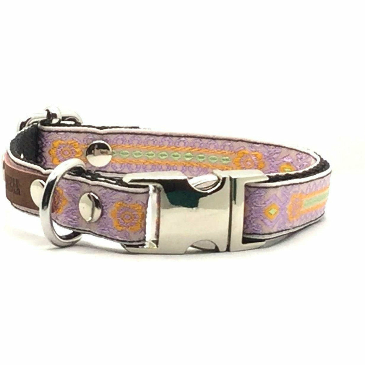 Designer Personalised Dog Collar for Small Dog Breeds Sizes S M L