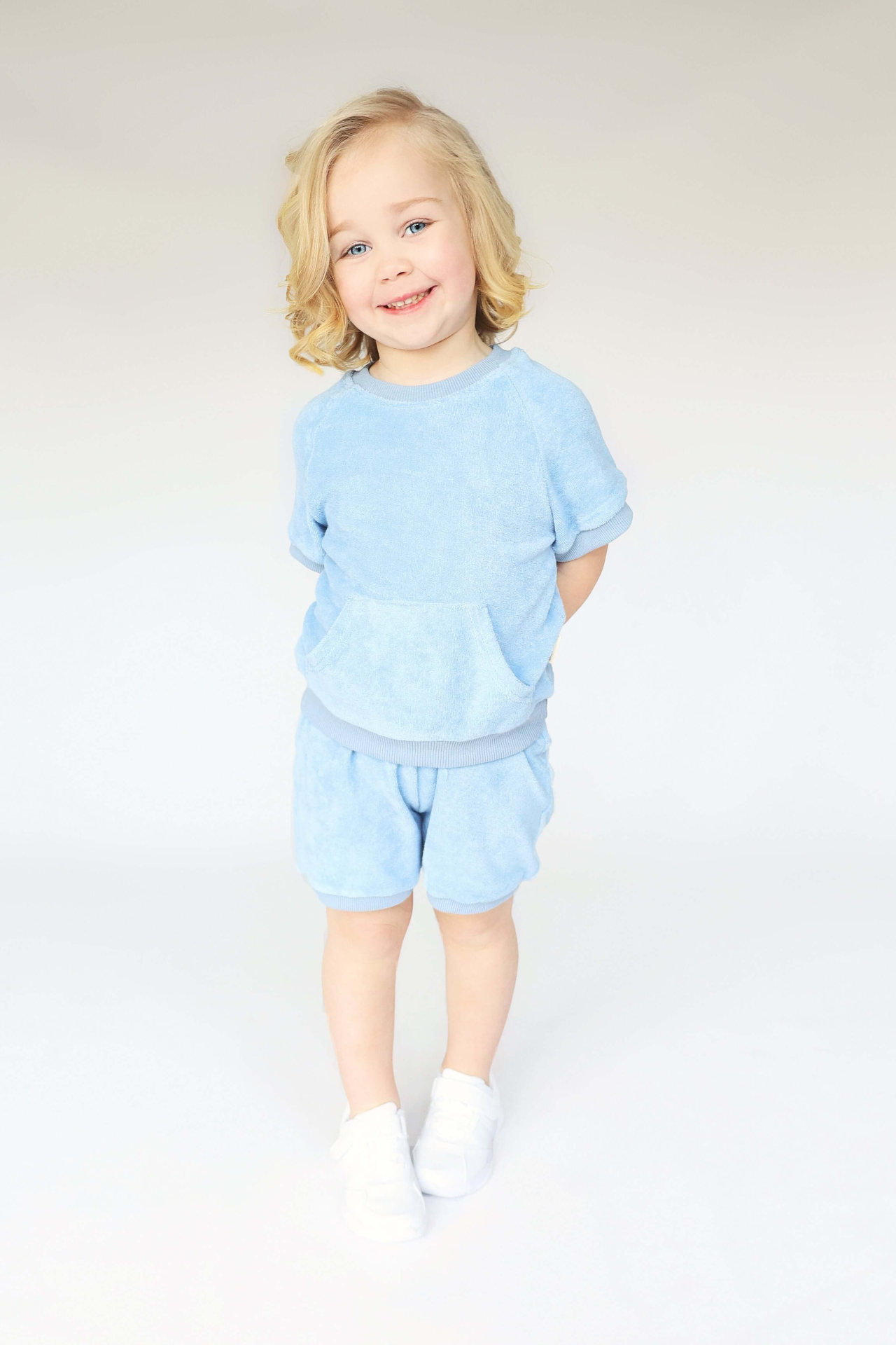 Sky Blue The Neutral Children Shorts Outfit Sizes 6-12M 1-2Y 2-3Y 3-4Y 4-5Y 5-6Y 6-7Y