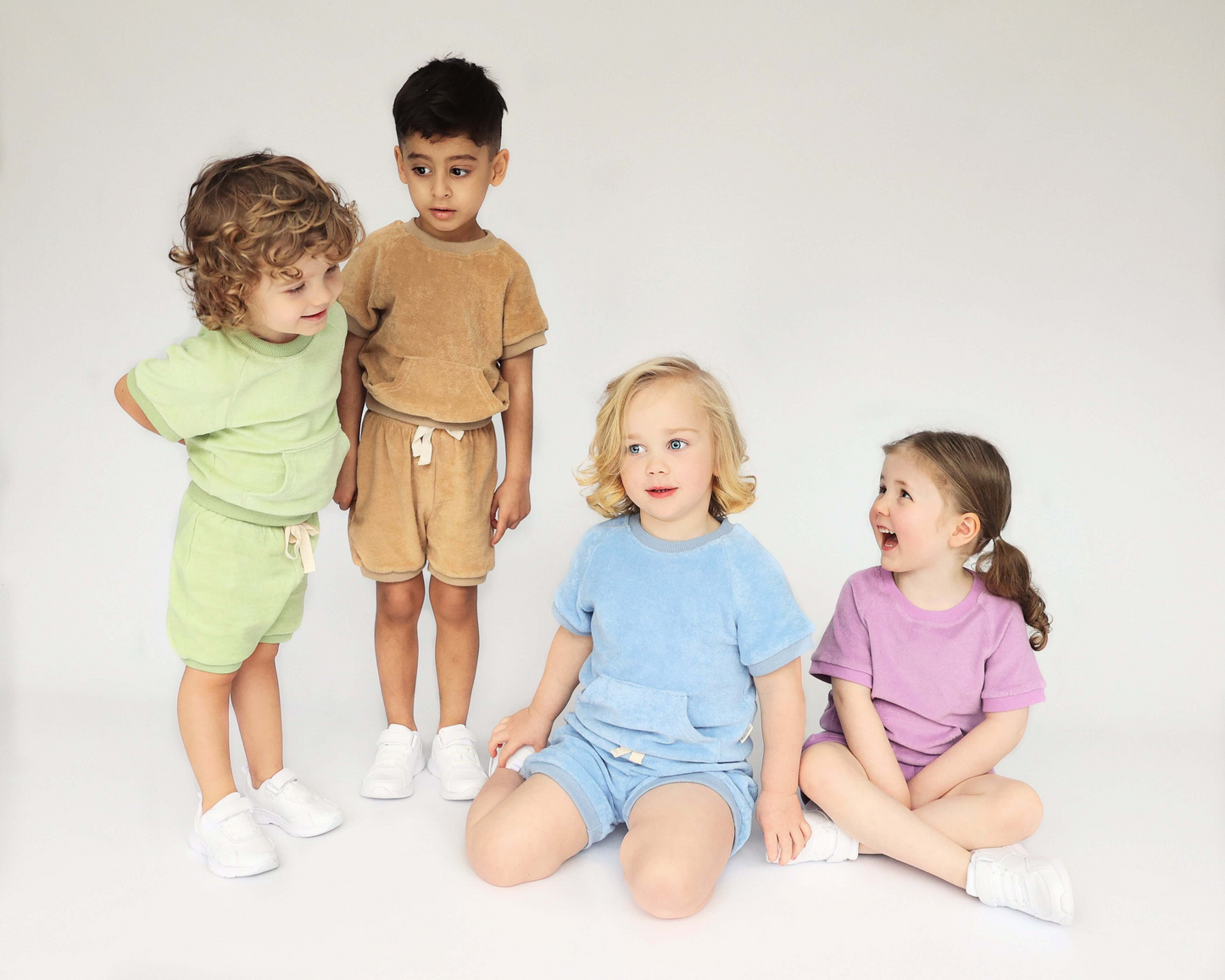 Sky Blue The Neutral Children Shorts Outfit Sizes 6-12M 1-2Y 2-3Y 3-4Y 4-5Y 5-6Y 6-7Y