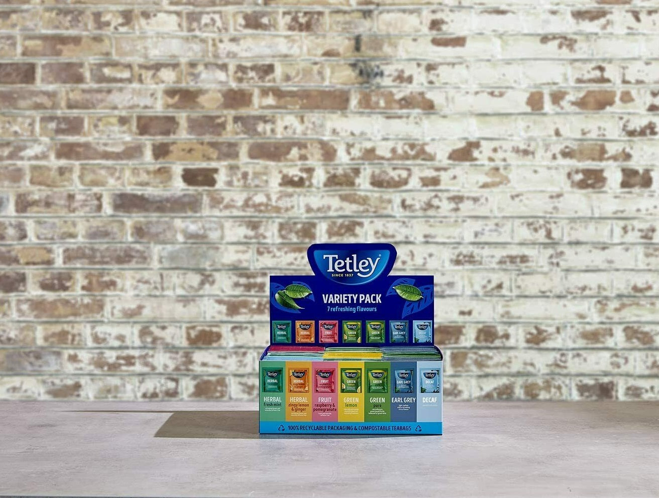 Tetley Tea Bags Individual Enveloped Sachets Tagged Classic Flavoured Selections