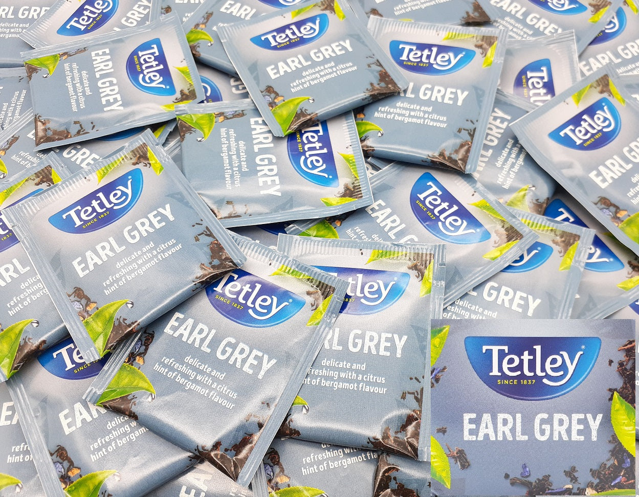 Tetley Tea Bags Individual Enveloped Sachets Tagged Classic Flavoured Selections