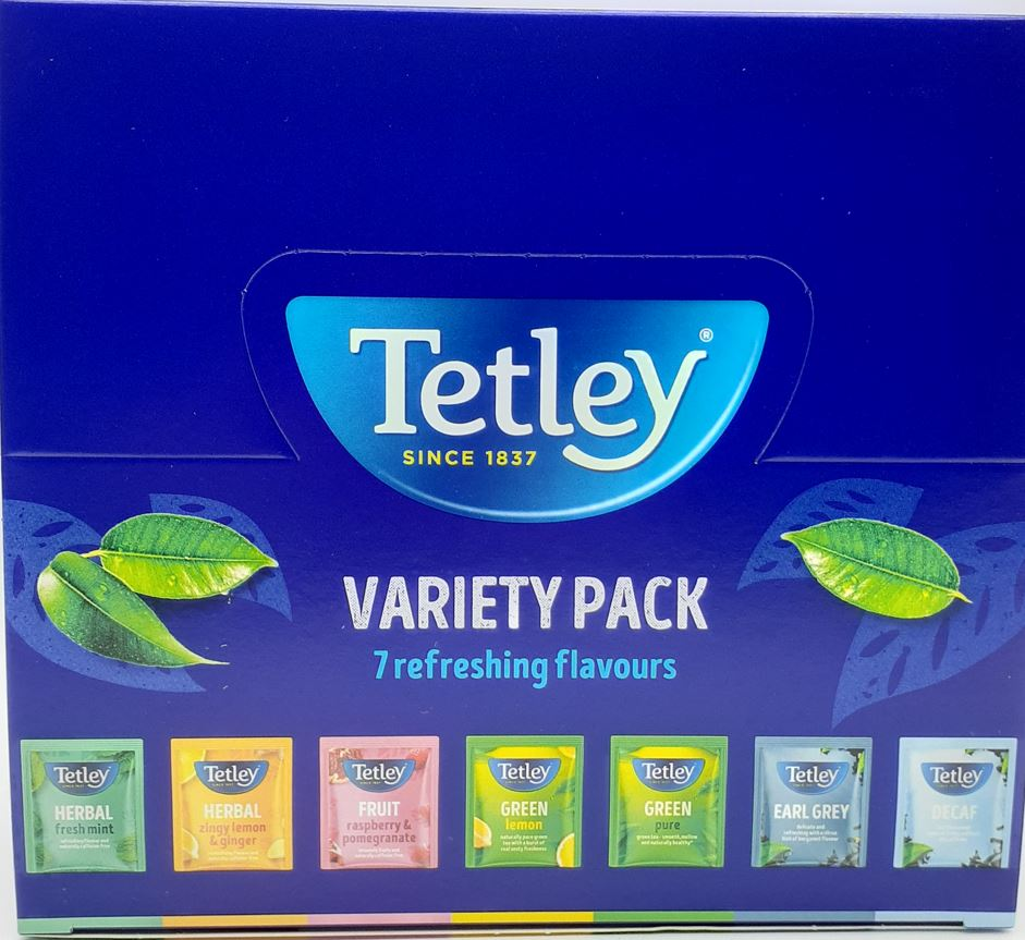 Tetley Tea Bags Individual Enveloped Sachets Tagged Classic Flavoured Selections