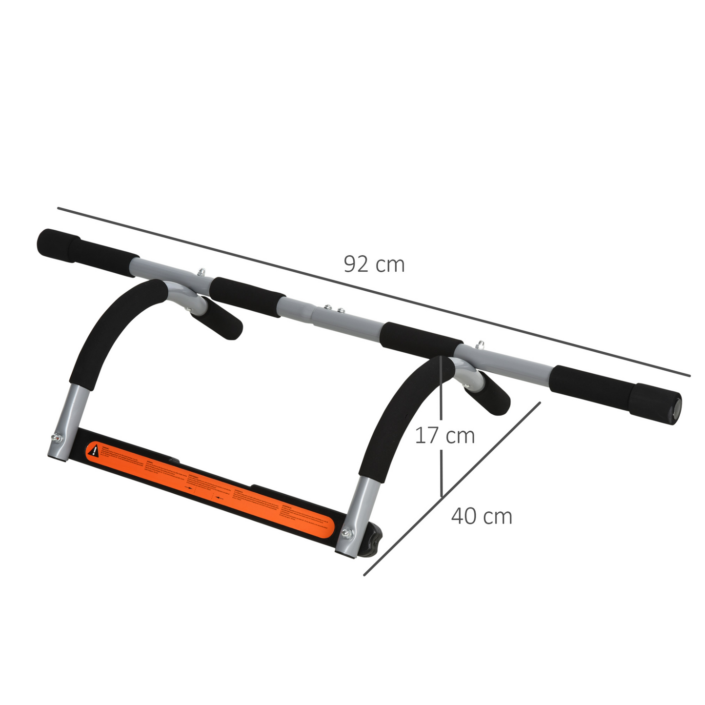 HOMCOM Pull-Up Bar for Doorway Home Fitness Door Horizontal Bar Indoor Gym Upper Body Workout