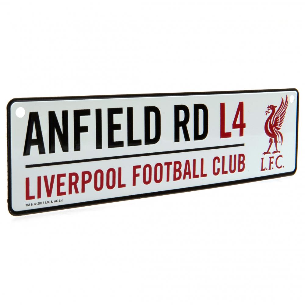 Liverpool FC Metal Window Sign 26cm x 7cm Official Merchandise Great Gift Idea