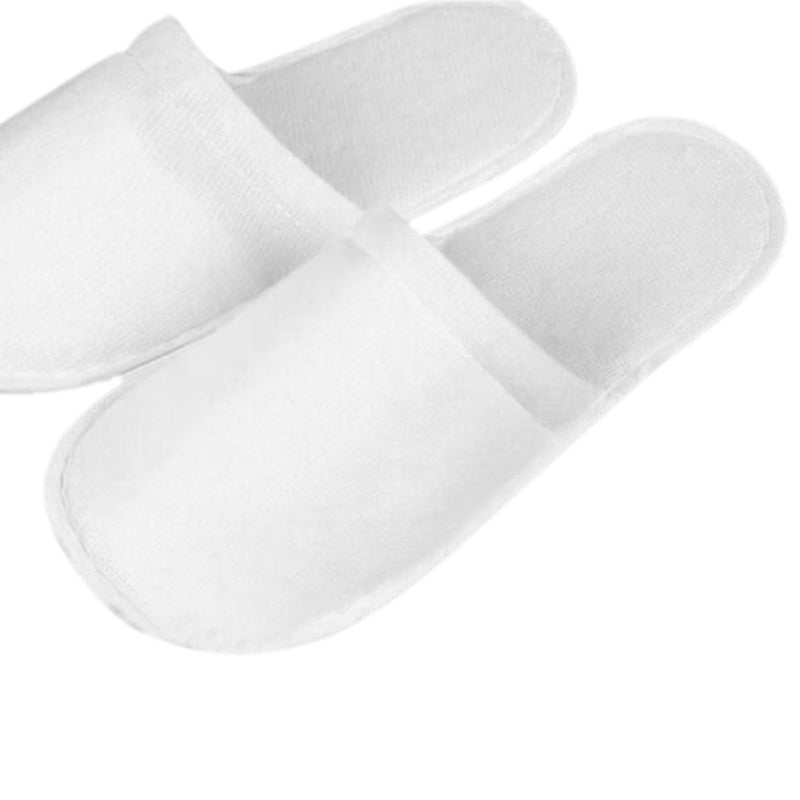 Disposable Spa Hotel Guest Slippers Closed Toe Terry Toweling Shoes UK STOCKS