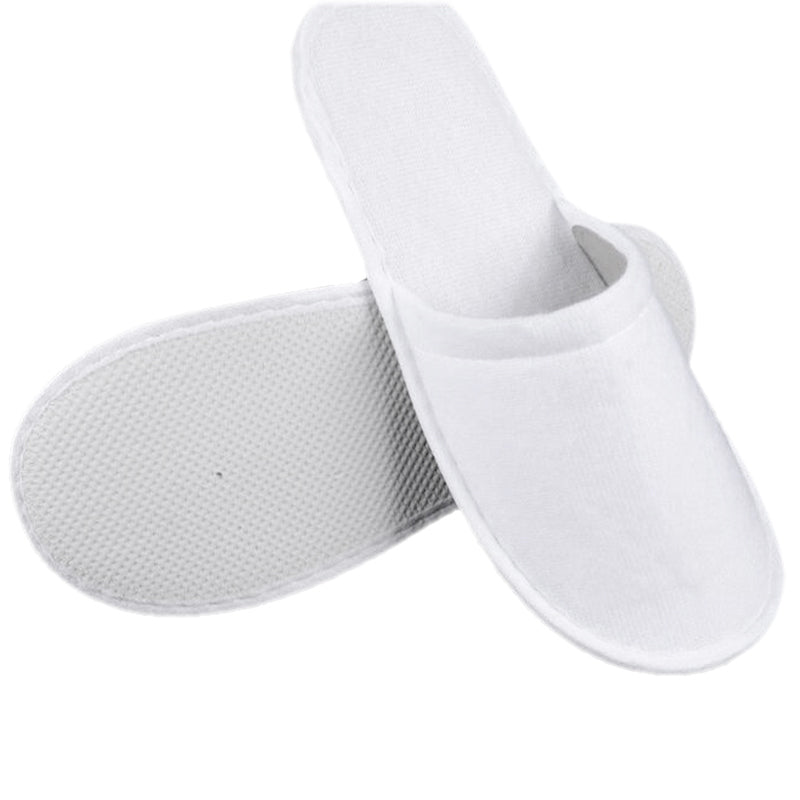 Disposable Spa Hotel Guest Slippers Closed Toe Terry Toweling Shoes UK STOCKS