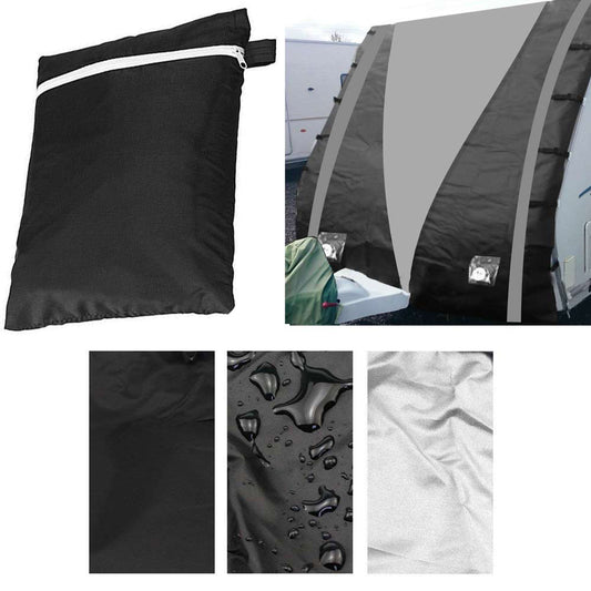 210D Caravan Front Towing Protector Covers Towing Cover Protector Universal Shield Guard - Black + Gray210D Caravan Front Towing Protector Covers Towing Cover Protector Universal Shield Guard - Black + Gray