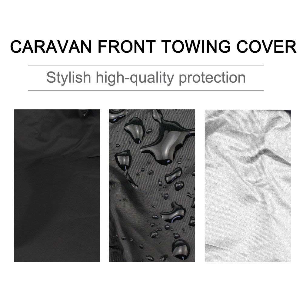 210D Caravan Front Towing Protector Covers Towing Cover Protector Universal Shield Guard - Black + Gray210D Caravan Front Towing Protector Covers Towing Cover Protector Universal Shield Guard - Black + Gray