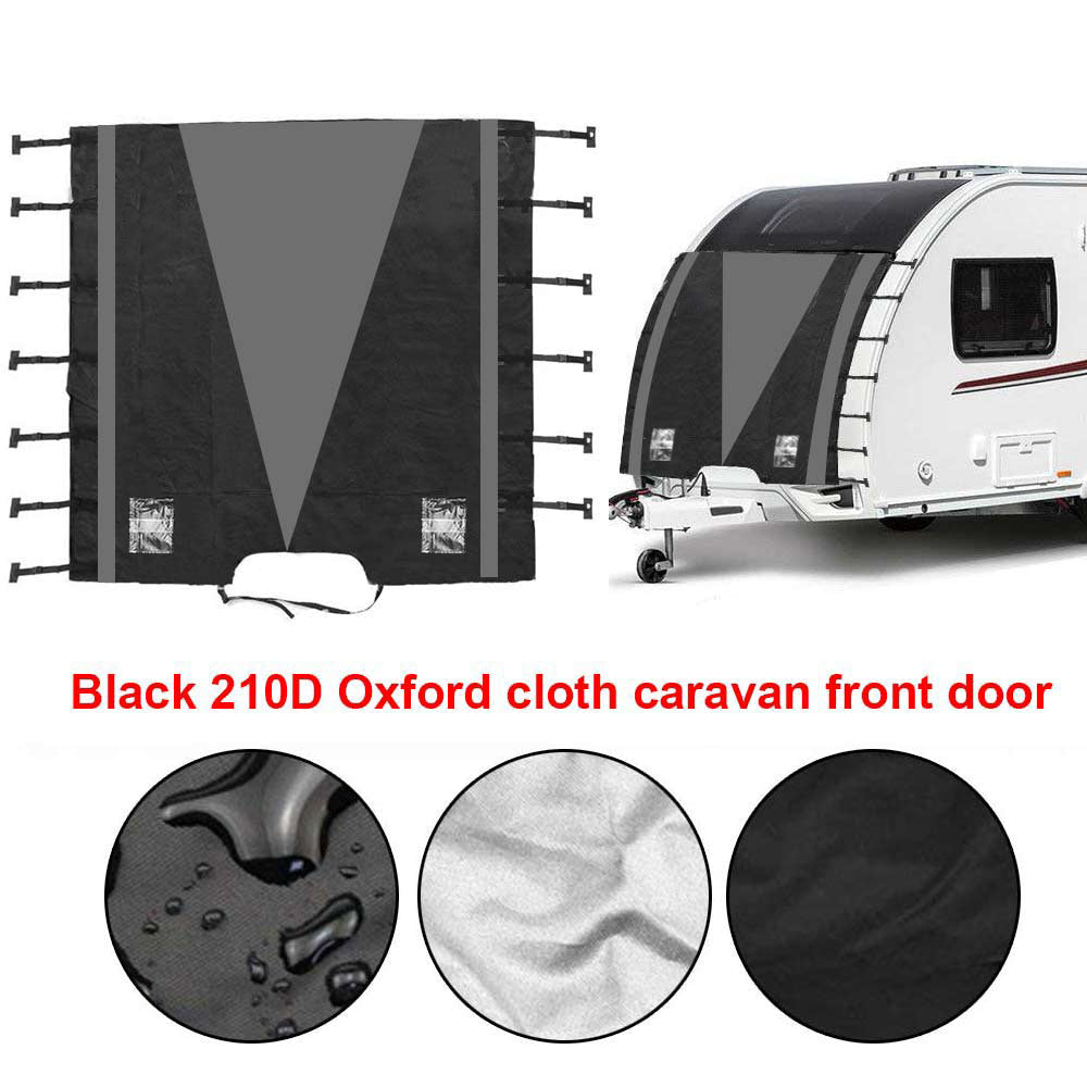 210D Caravan Front Towing Protector Covers Towing Cover Protector Universal Shield Guard - Black + Gray210D Caravan Front Towing Protector Covers Towing Cover Protector Universal Shield Guard - Black + Gray