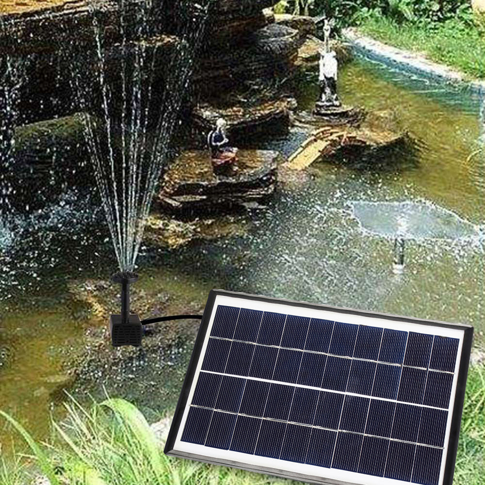 5W 400L/H Solar Panel Powered Water Pump Garden Pool Pond Fish Aquarium Fountain