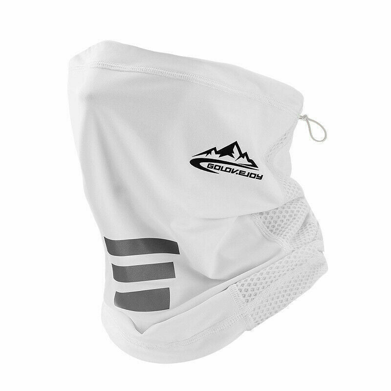 Neck Gaiter Bandana Headband Cooling Face Scarf Shield Head Cover Snood Scarves - White