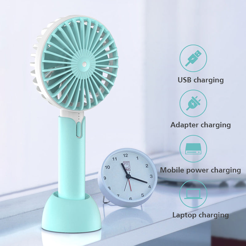 Mini Hand-held Fan Portable Desktop Fan Summer Cooler Cooling USB Rechargeable