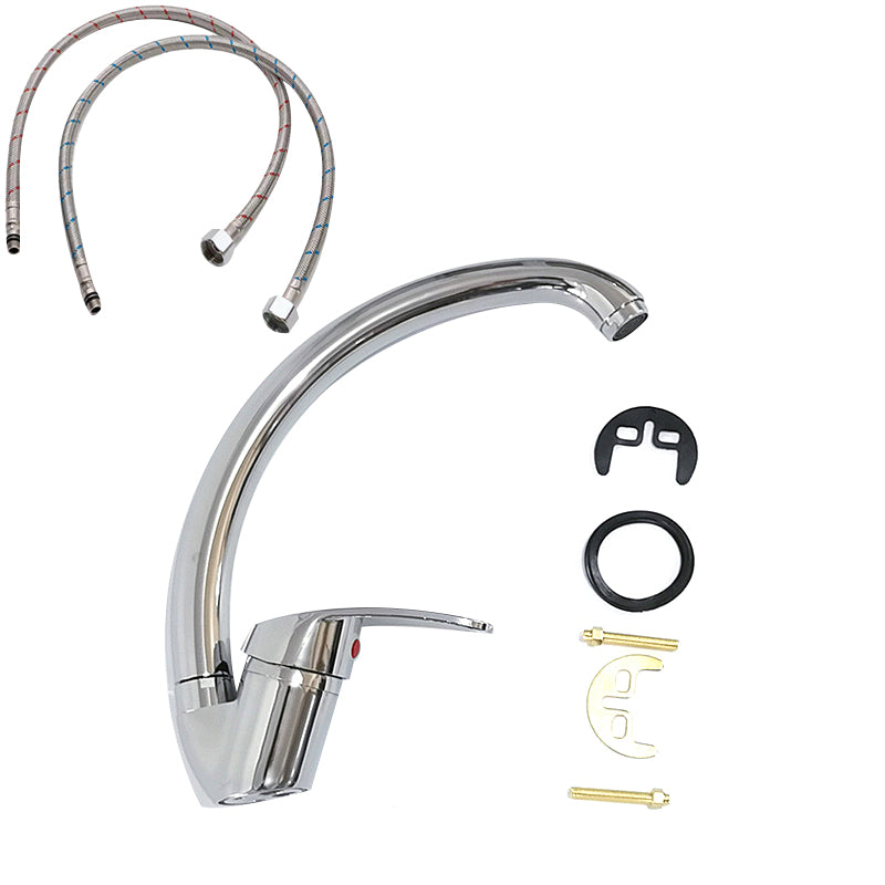 Kitchen Sink Mixer Tap Single Lever with Long Spout Monobloc Faucet