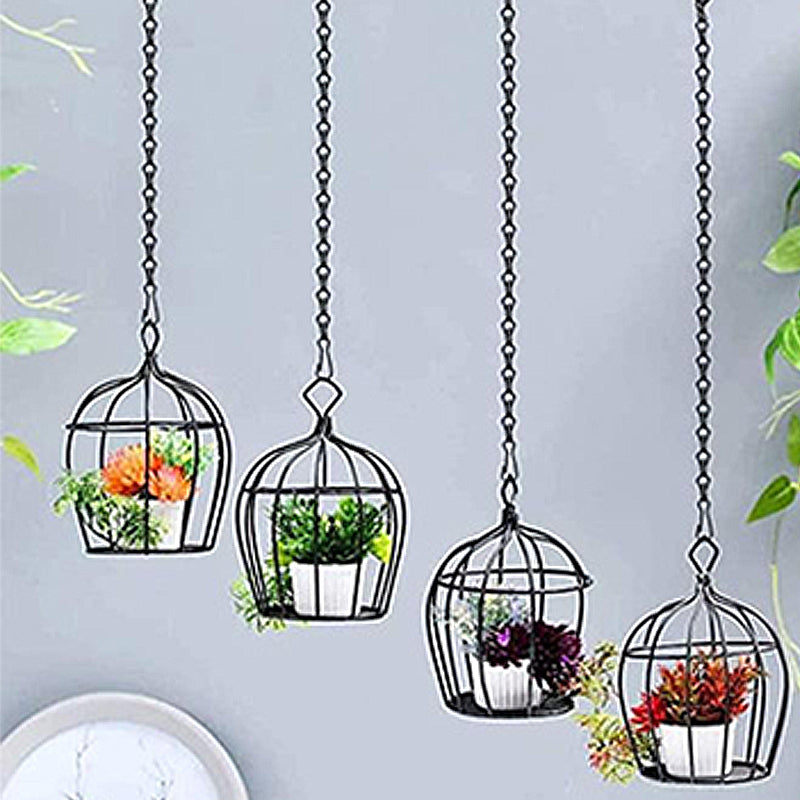 10 Pack Garden Plant Hanging Chains Basket Hanging Chains with Hooks Clips - Black