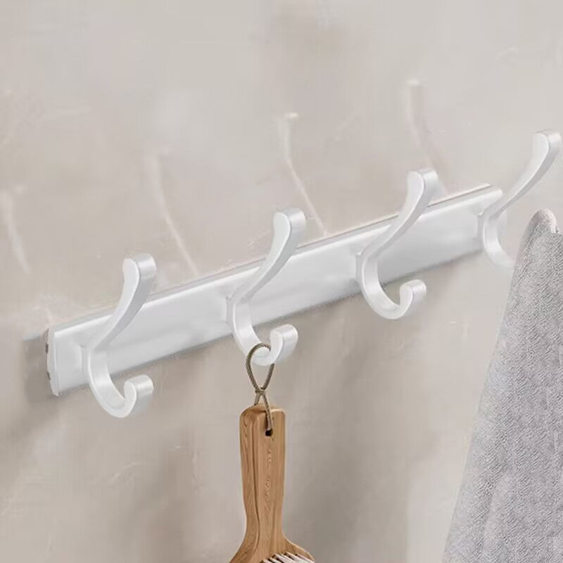 Wall Hanger Hooks Heavy Duty Coat Rack Wall Mounted Sikver 4 Hooks 5 Hooks 6 Hooks