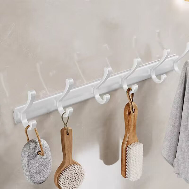 Wall Hanger Hooks Heavy Duty Coat Rack Wall Mounted Sikver 4 Hooks 5 Hooks 6 Hooks