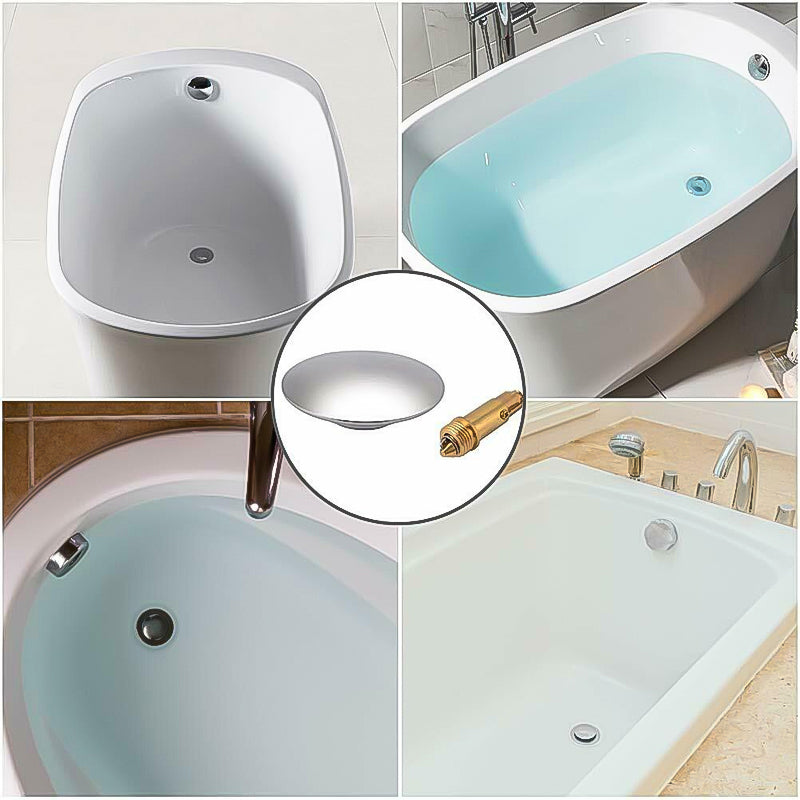 2 pcs Chrome Easy Pop Up Bolt Basin Waste Bathroom Sink Push Button Plug Bolt