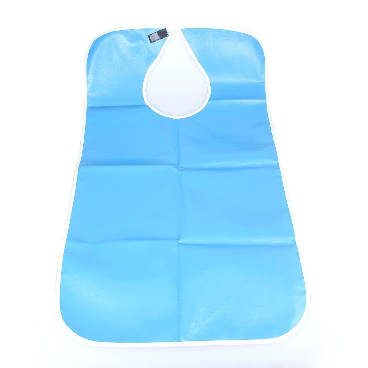 2pcs Adult Elderly Disable Mealtime Bib Clothing Protector Large Apron Waterproof - Blue + Red