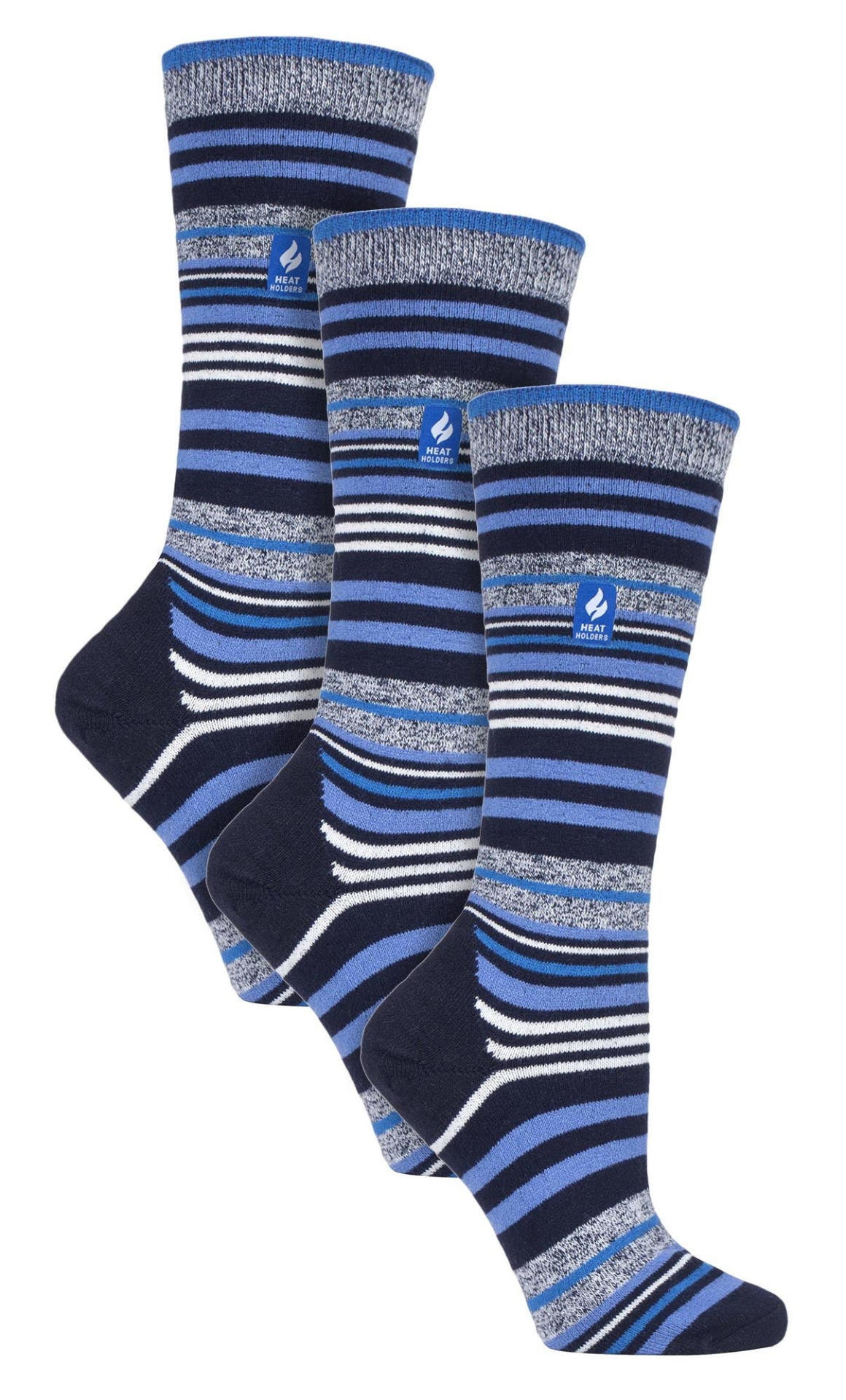 3 Pair Ultra Lite Ladies Ski Socks Colour Dark Blue Stripe Cream Zig Zag Black Zig Zag Black Stripe Black Fairisle Cream Fairisle