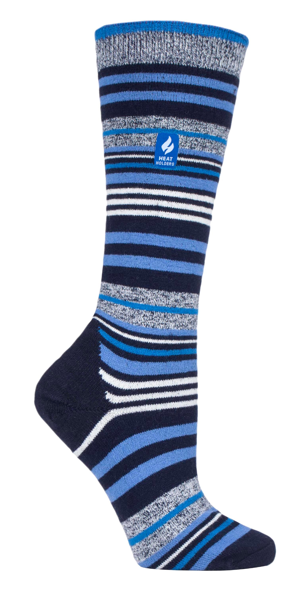 Ladies Ultra Lightweight Thin Thermal Ski Socks Colour Blue Stripe Black Fairisle Cream Zig Zag Black Stripe Cream Fairisle Black Zig Zag