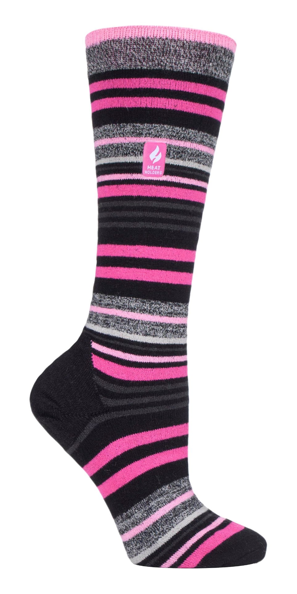 Ladies Ultra Lightweight Thin Thermal Ski Socks Colour Blue Stripe Black Fairisle Cream Zig Zag Black Stripe Cream Fairisle Black Zig Zag