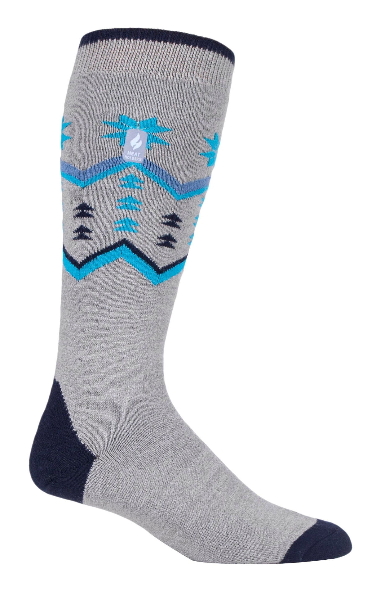 Mens Ultra Lightweight Thin Thermal Ski Socks Colour Grey Fairisle Black Fairisle Grey Zig Zag Blue Stripe Black Stripe Dark Blue Zig Zag