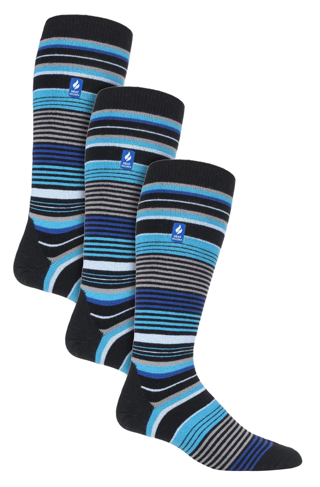 3 Pair Ultra Lite Mens Ski Socks Colour Black Fairisle Black Stripe Grey Zig Zag Dark Blue Stripe Grey Fairisle Dark Blue Zig Zag