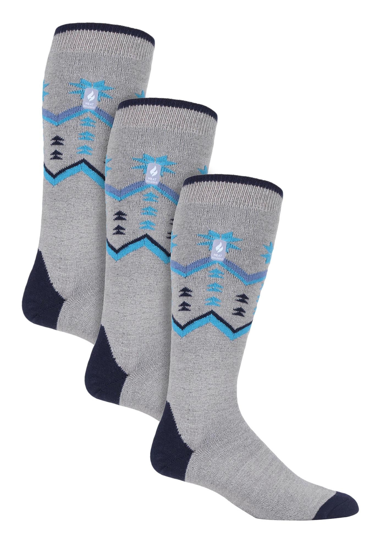 3 Pair Ultra Lite Mens Ski Socks Colour Black Fairisle Black Stripe Grey Zig Zag Dark Blue Stripe Grey Fairisle Dark Blue Zig Zag