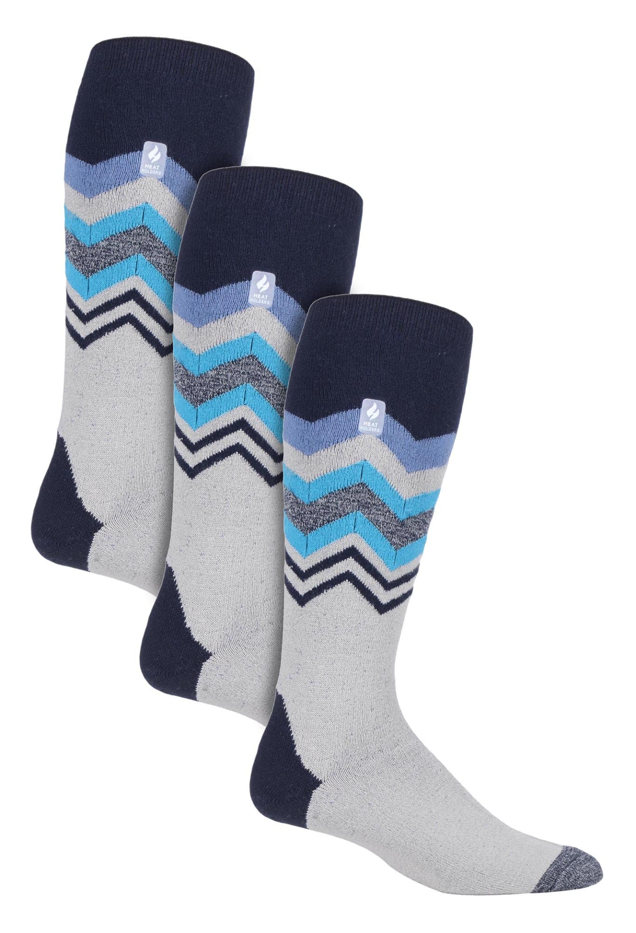 3 Pair Ultra Lite Mens Ski Socks Colour Black Fairisle Black Stripe Grey Zig Zag Dark Blue Stripe Grey Fairisle Dark Blue Zig Zag