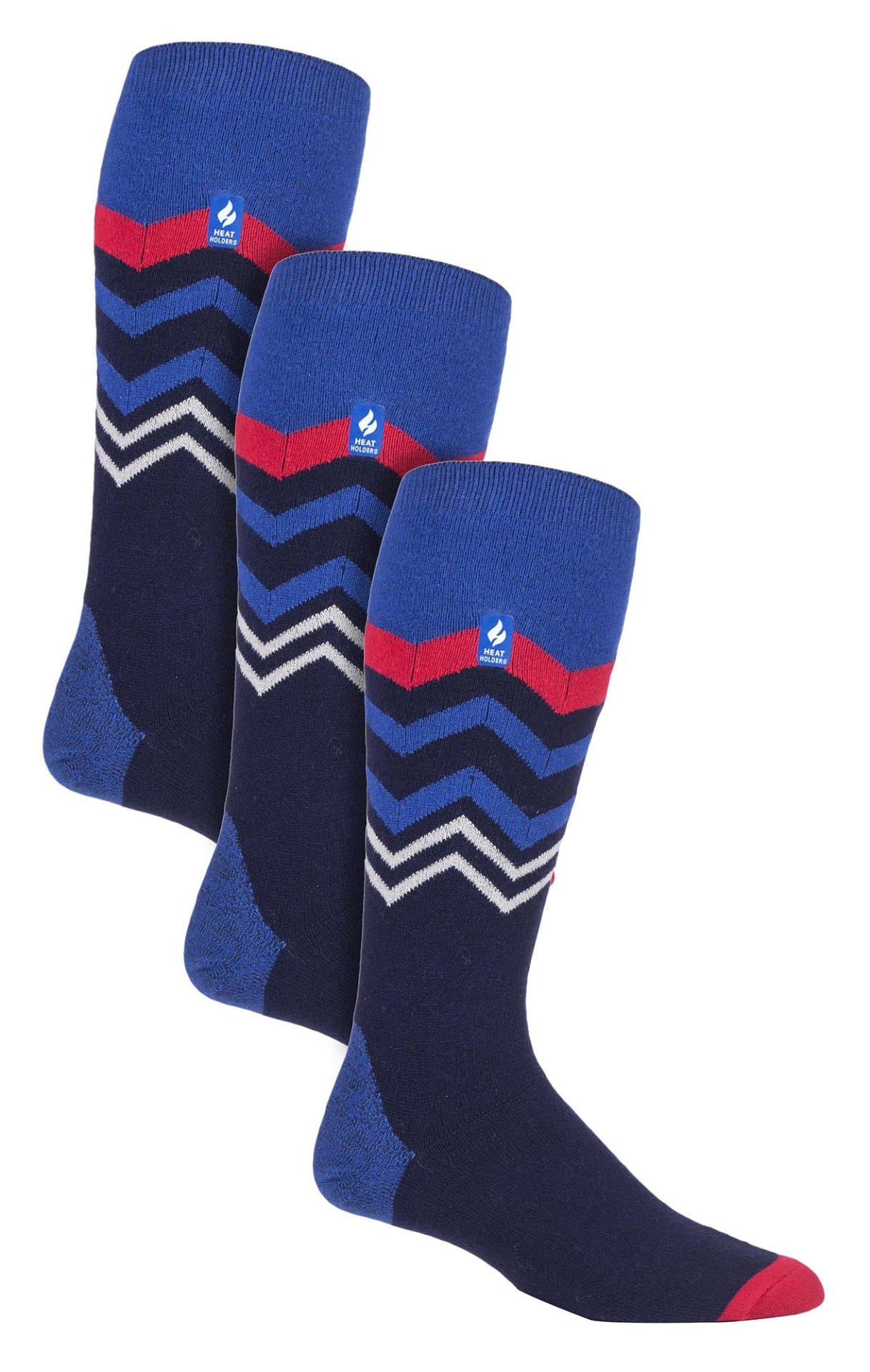 3 Pair Ultra Lite Mens Ski Socks Colour Black Fairisle Black Stripe Grey Zig Zag Dark Blue Stripe Grey Fairisle Dark Blue Zig Zag