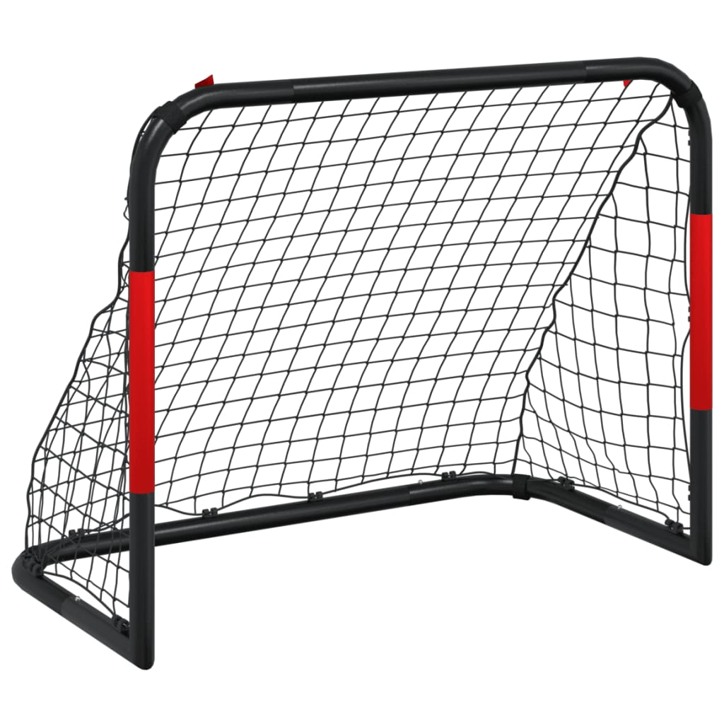 vidaXL Soccer Goal with Net Red and Black 90x48x71 cm Steel