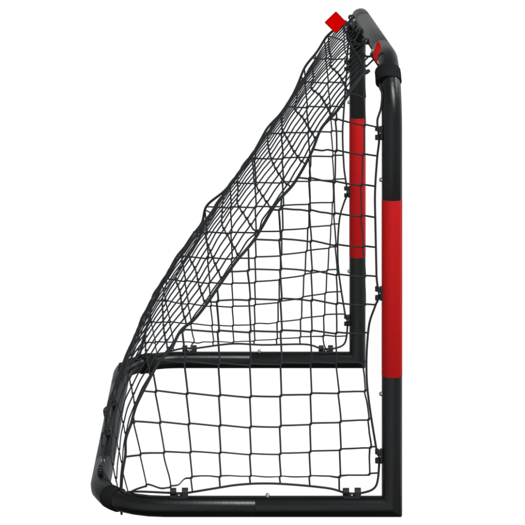 vidaXL Soccer Goal with Net Red and Black 90x48x71 cm Steel