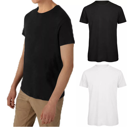 Mens FBH1836 Plain T-Shirt Clours White Black Sizes S M L XL 2XL (XXL)