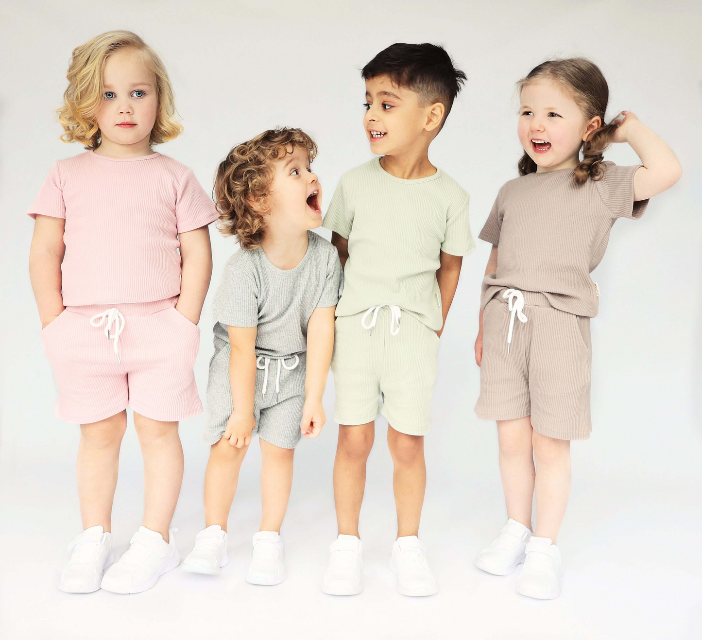 Cotton Candy The neutral children shorts outfit 6-12M 1-2Y 2-3Y 3-4Y 4-5Y 5-6Y 6-7Y