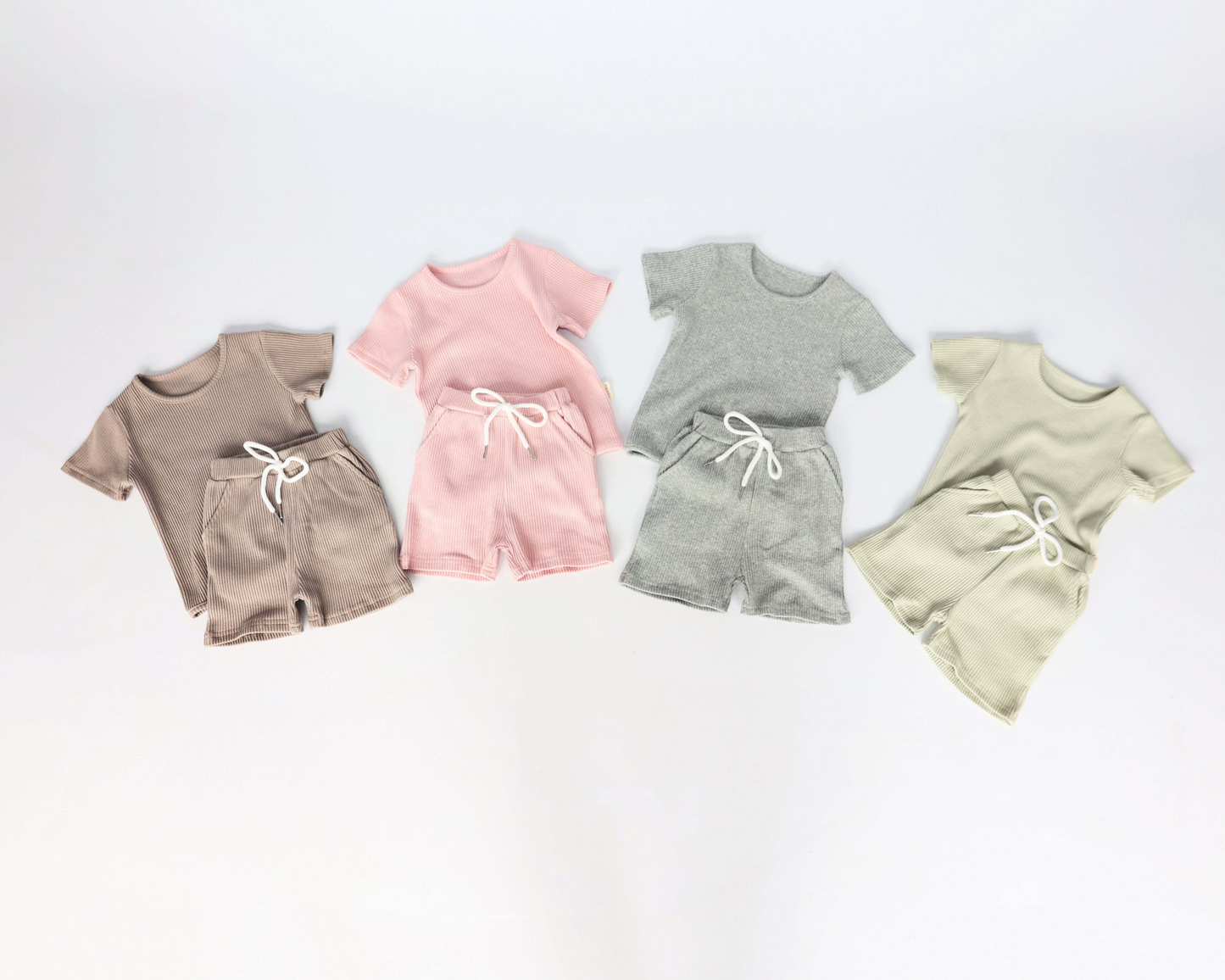 Cotton Candy The neutral children shorts outfit 6-12M 1-2Y 2-3Y 3-4Y 4-5Y 5-6Y 6-7Y