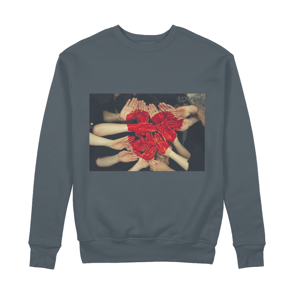 Heart and Hands 100% Organic Cotton Sweatshirt Size XS S M L XL 2XL 3XL