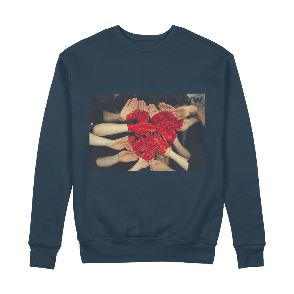 Heart and Hands 100% Organic Cotton Sweatshirt Size XS S M L XL 2XL 3XL