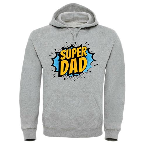 Father's Day - Super Dad Hoodie Men Sizes S M L XL 2XL 3X 4XL 5XL Red Navy Grey Charcoal Royal Blue