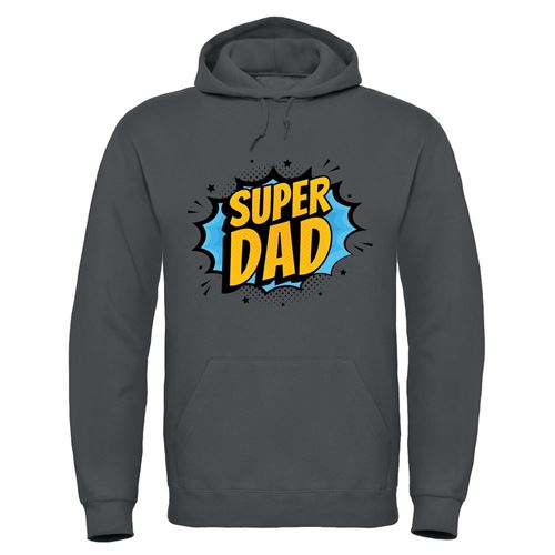 Father's Day - Super Dad Hoodie Men Sizes S M L XL 2XL 3X 4XL 5XL Red Navy Grey Charcoal Royal Blue