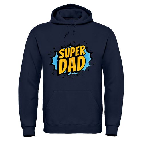 Father's Day - Super Dad Hoodie Men Sizes S M L XL 2XL 3X 4XL 5XL Red Navy Grey Charcoal Royal Blue