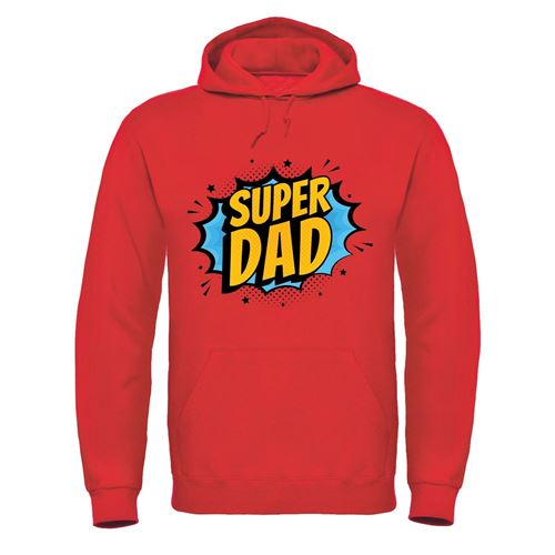 Father's Day - Super Dad Hoodie Men Sizes S M L XL 2XL 3X 4XL 5XL Red Navy Grey Charcoal Royal Blue