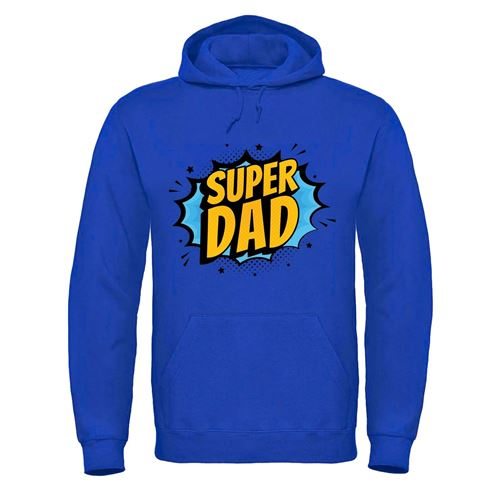 Father's Day - Super Dad Hoodie Men Sizes S M L XL 2XL 3X 4XL 5XL Red Navy Grey Charcoal Royal Blue