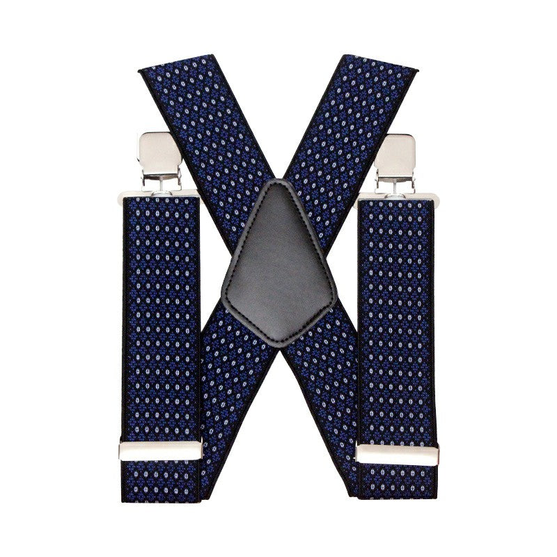 MENS 35M 50MM WIDE HEAVY DUTY X SHAPE BRACES ELASTIC SUSPENDERS TROUSER CLIPS UK