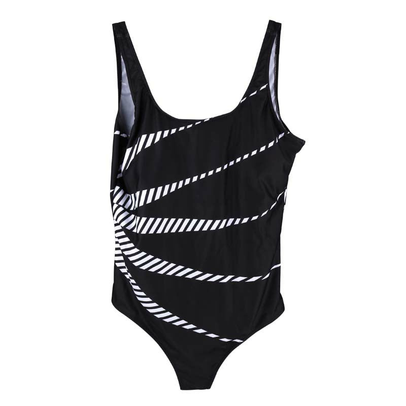 One Piece Beach Tummy Control Swimsuit Padded Bikini Swimwear Swimming Costume - Black