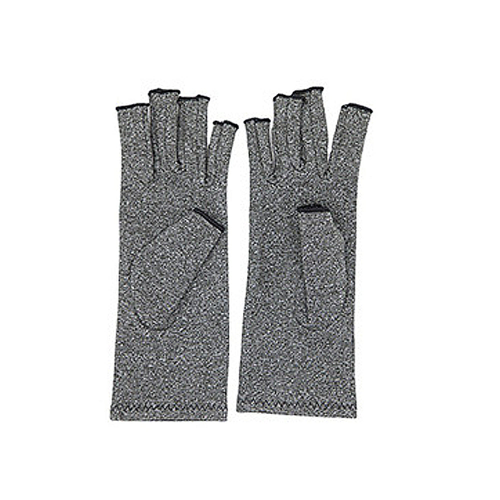 1 Pair Fingerless Gloves Compression Gloves Arthritis Pain Relief - Grey