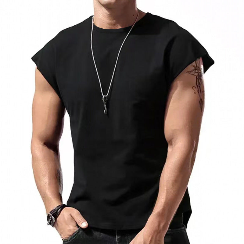 Mens Vest Tops Sleeveless Shirts T-Shirt Oversized Tee for Summer Gym Sports Sizes XL 2XL 3XL Black Navy Grey