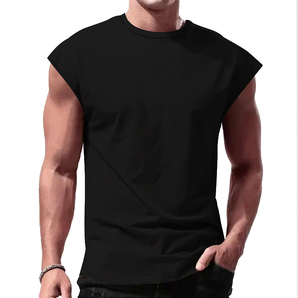 Mens Vest Tops Sleeveless Shirts T-Shirt Oversized Tee for Summer Gym Sports Sizes XL 2XL 3XL Black Navy Grey